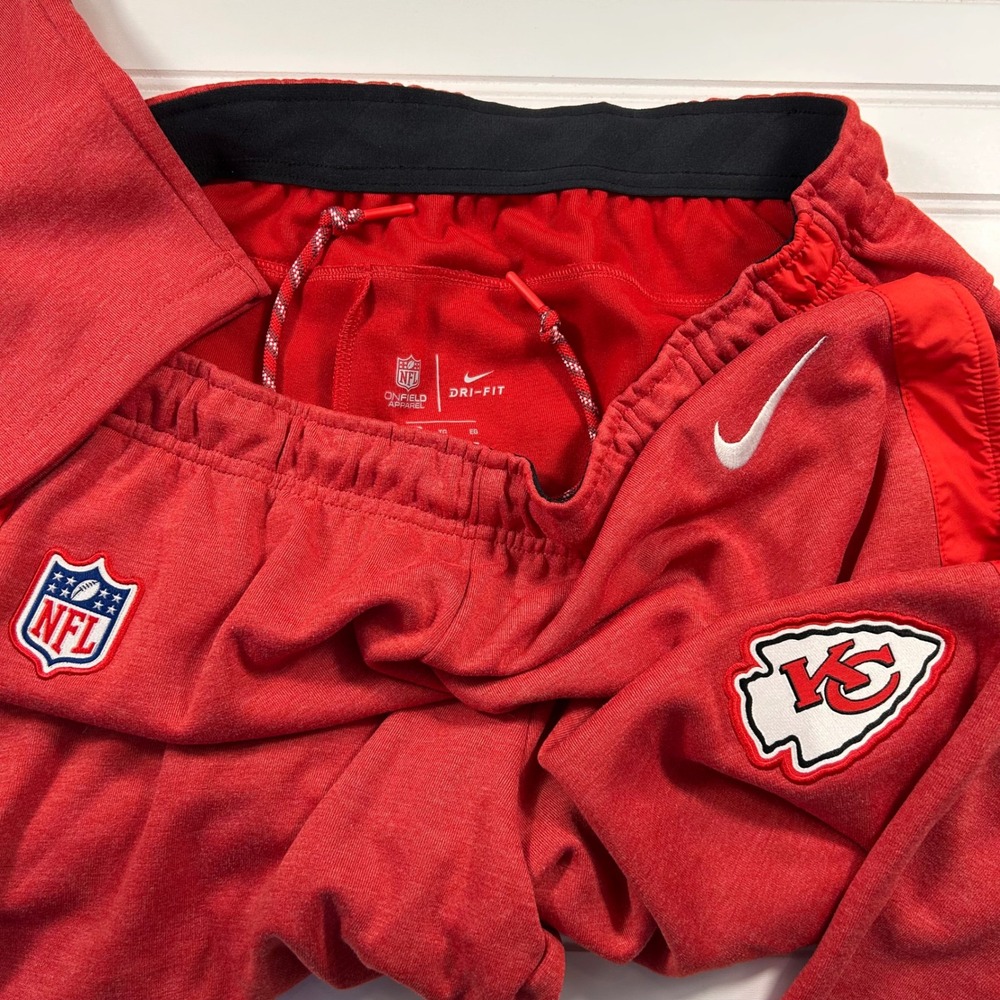 Nike NFL On Field Kansas City Chiefs Dri-Fit Fleece‎ Sweatpants Mens XL Red